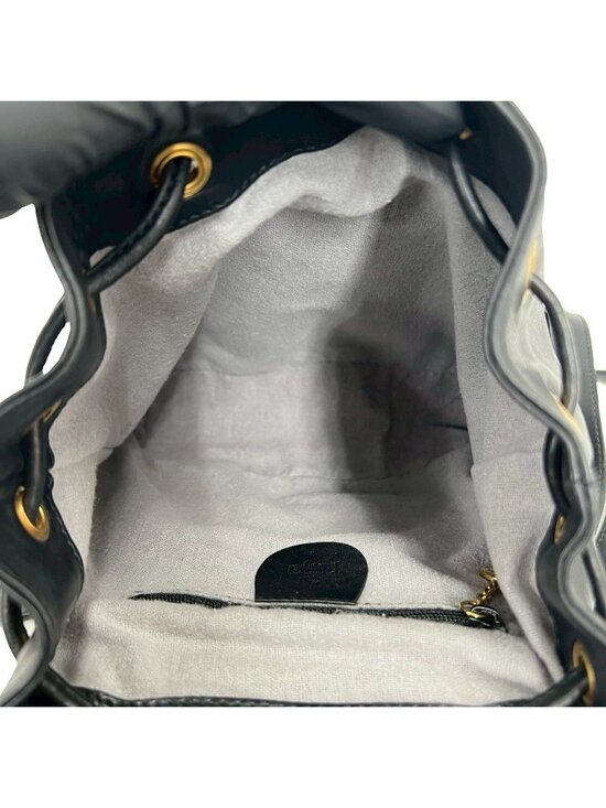 Gucci Vintage Bamboo Sherry Line Leather Mini Backpack Black main image 9